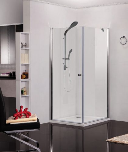 BRAVA II szögletes sarok zuhanykabin lengőajtóval, 100x80 cm