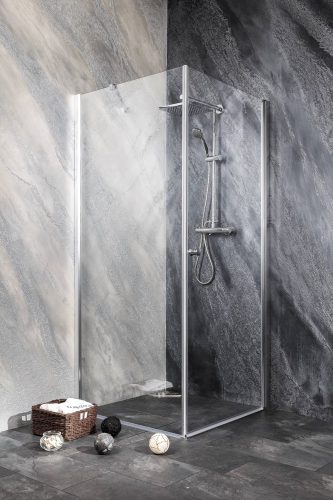 BRAVA II szögletes sarok zuhanykabin lengőajtóval, 100x80 cm