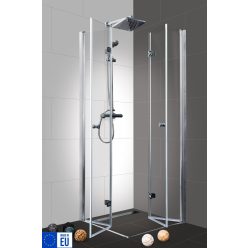   DUET I szögletes sarok zuhanykabin két csuklóajtóval, 80 cm