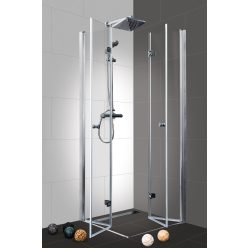   DUET I szögletes sarok zuhanykabin két csuklóajtóval, 80 cm