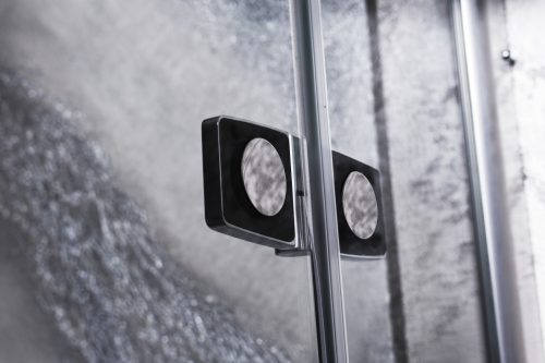 DUET I szögletes sarok zuhanykabin két csuklóajtóval, 80x100 cm