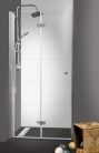 DUET I szögletes sarok zuhanykabin két csuklóajtóval, 80x100 cm