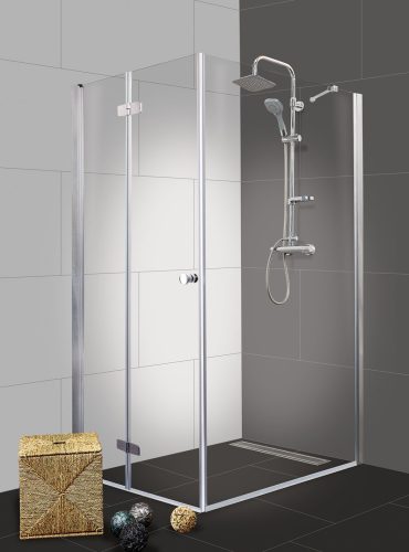 DUET II szögletes sarok zuhanykabin csuklóajtóval, balos kivitel, 100x80 cm