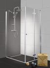 DUET II szögletes sarok zuhanykabin csuklóajtóval, jobbos kivitel, 120x90 cm