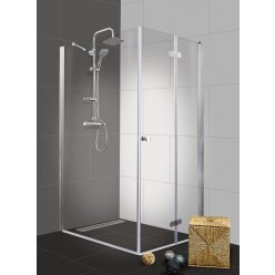   DUET II szögletes sarok zuhanykabin csuklóajtóval, jobbos kivitel, 80 cm