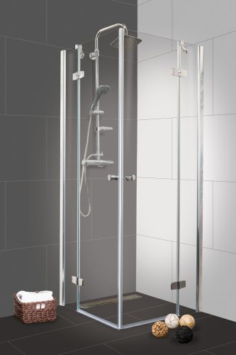 SYMPHONY I szögletes sarok zuhanykabin két osztott nyílóajtóval, 100x80 cm