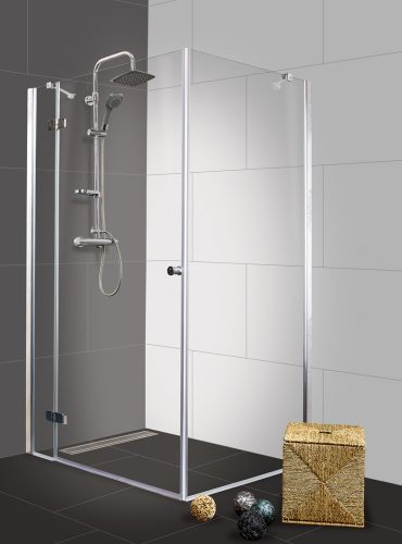 SYMPHONY II szögletes sarok zuhanykabin osztott nyílóajtóval, balos kivitel, 80 cm