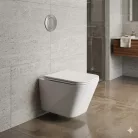 Nova perem nélküli fali wc fehér lecsapódásgátlós wc ülőkével