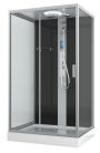 BOSTON komplett hidromasszázs zuhanykabin, króm, keverőcsappal