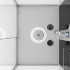 BOSTON komplett hidromasszázs zuhanykabin, króm, keverőcsappal