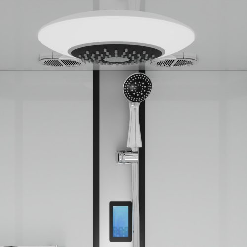 NEW YORK komplett hidromasszázs zuhanykabin, fehér hátfallal