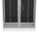 NEW YORK komplett hidromasszázs zuhanykabin, fekete hátfallal