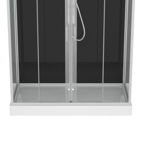 NEW YORK komplett hidromasszázs zuhanykabin, fekete hátfallal