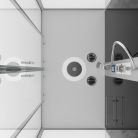 NEW YORK komplett hidromasszázs zuhanykabin, fekete hátfallal