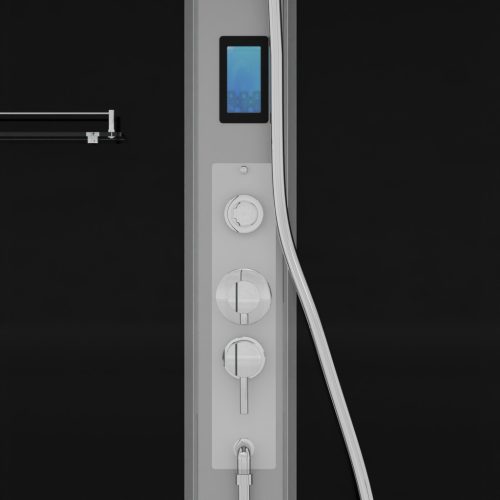 NEW YORK komplett hidromasszázs zuhanykabin, fekete hátfallal