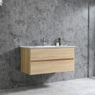 CORBO 100 függesztett alsóbútor szett, faerezetű
