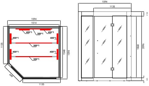 KIRUNA 3-4 személyes infraszauna