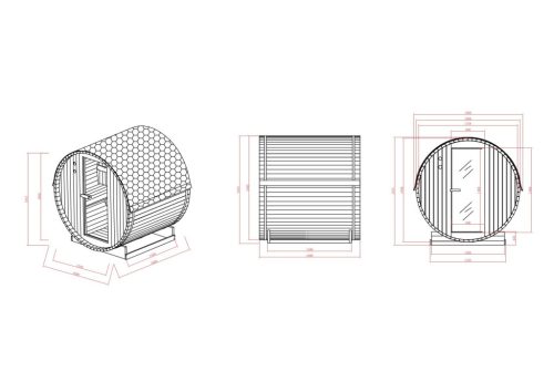 TROMSÖ L kültéri szaunahordó, négyszemélyes