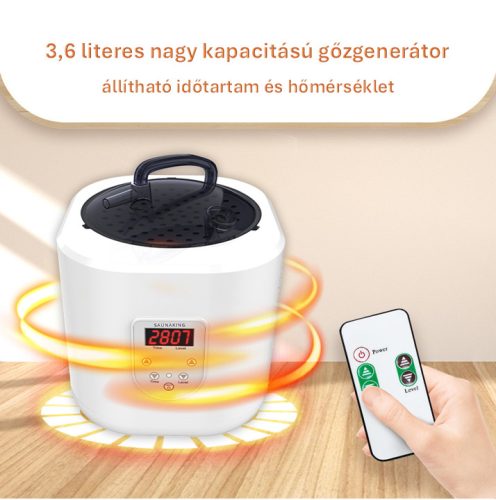 Hordozható gőzszauna, egyszemélyes