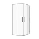 SANOSLIM íves sarokkabin, 90 cm, króm