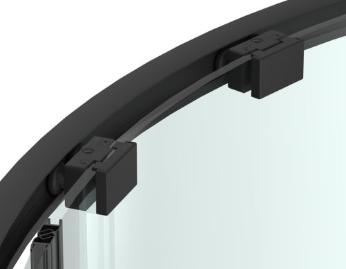 SANOSLIM íves sarokkabin, 80 cm, fekete