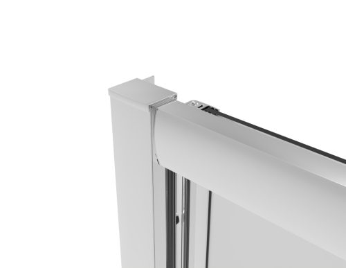 SANOSLIM íves sarokkabin, 90 cm, króm