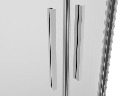 SANOSLIM íves sarokkabin, 90 cm, króm