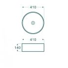 SLIM síklapos kerámiamosdó, kerek