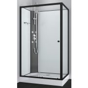 VIVA 1 hidromasszázs zuhanykabin, aszimmetrikus, fekete