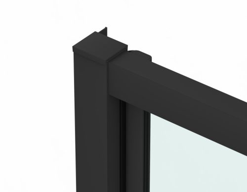 SANOSLIM kétszárnyas lengőajtó, 100 cm, fekete