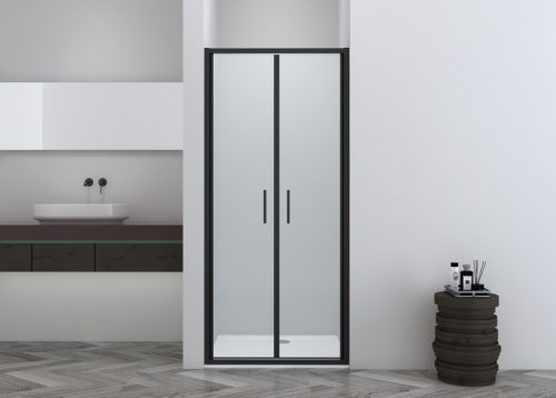 SANOSLIM kétszárnyas lengőajtó, 100 cm, fekete