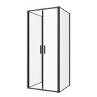 SANOSLIM kétszárnyas lengőajtó, 100 cm, fekete