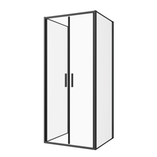 SANOSLIM kétszárnyas lengőajtó, 100 cm, fekete