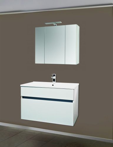 STELLA 80 függesztett mosdóhely, fehér, kerámiamosdóval