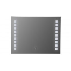   Tükör indirekt LED-es megvilágítással, érintőkapcsolóval, 80×60 cm