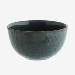 Kőedény tál, kék-barna