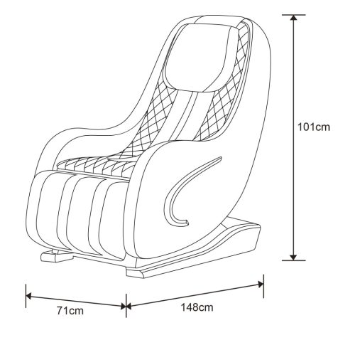 Luxus masszázsfotel, bézs - 70 W