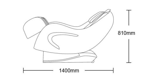 Luxus masszázsfotel, fekete - 70 W