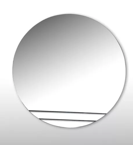 Tükör, kerek, csiszolt mintával, világítás nélkül