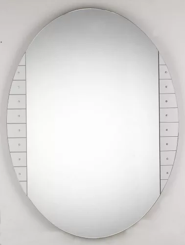 Tükör világítás nélkül, ovális, oldalszegéllyel