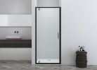 SANOSLIM Pivot zuhanyajtó, 80 cm, fekete