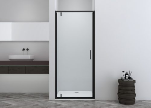 SANOSLIM Pivot zuhanyajtó, 80 cm, fekete