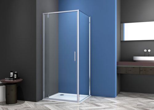 SANOSLIM Pivot zuhanyajtó, 100 cm, króm