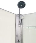 VIVA 2 hidromasszázs zuhanykabin, aszimmetrikus, matt szürke kerettel