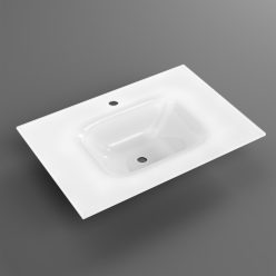 Üvegmosdó, ráépíthető, fehér