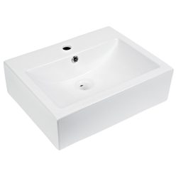 Síklapos kerámiamosdó, szögletes