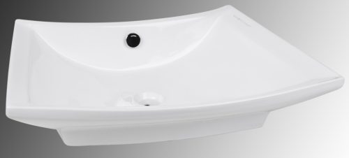 Síklapos kerámiamosdó, íves