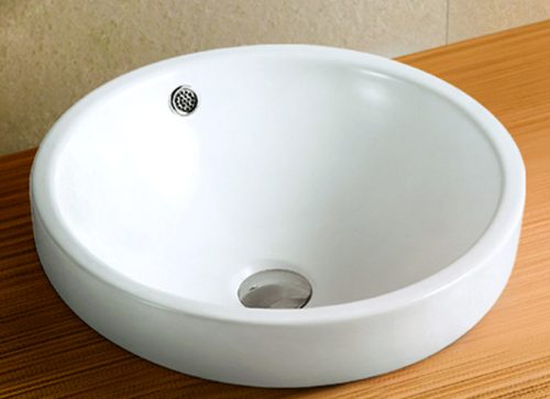 Beépíthető kerámiamosdó, kerek