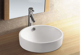 Beépíthető kerámiamosdó, kerek