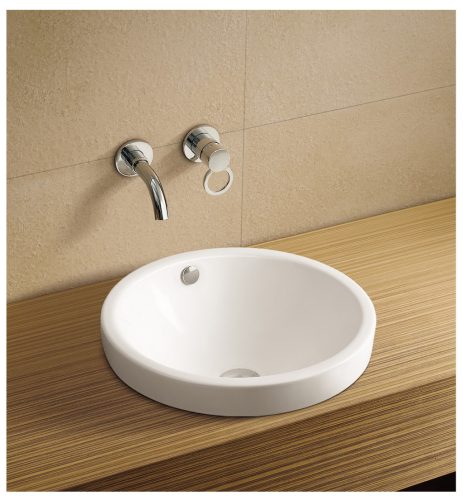 Beépíthető kerámiamosdó, kerek